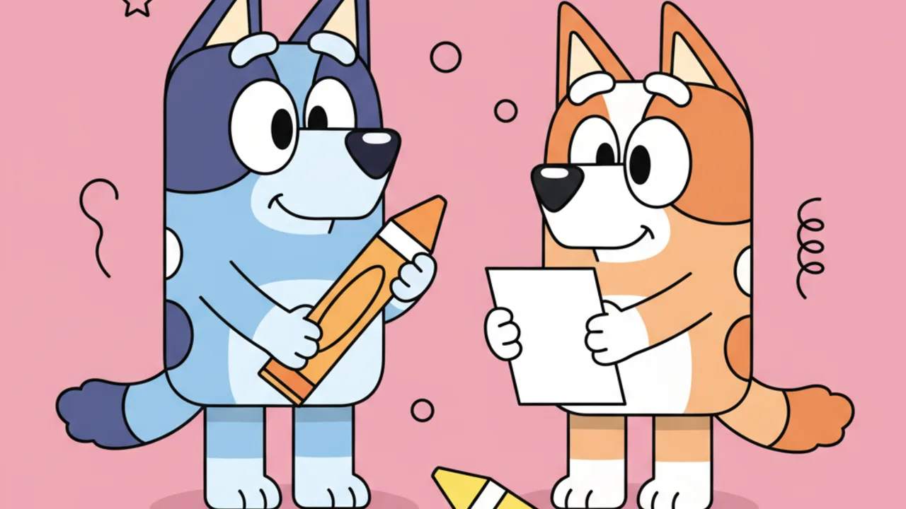 Desenhos Fofos de Bandit e Chilli para Colorir em Casa