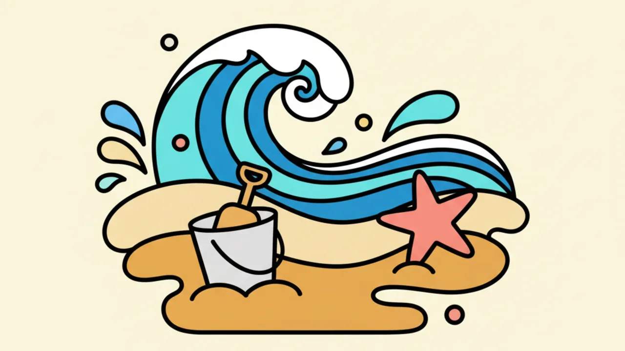 Line Art de Areia e Mar: 15 Desenhos para Colorir