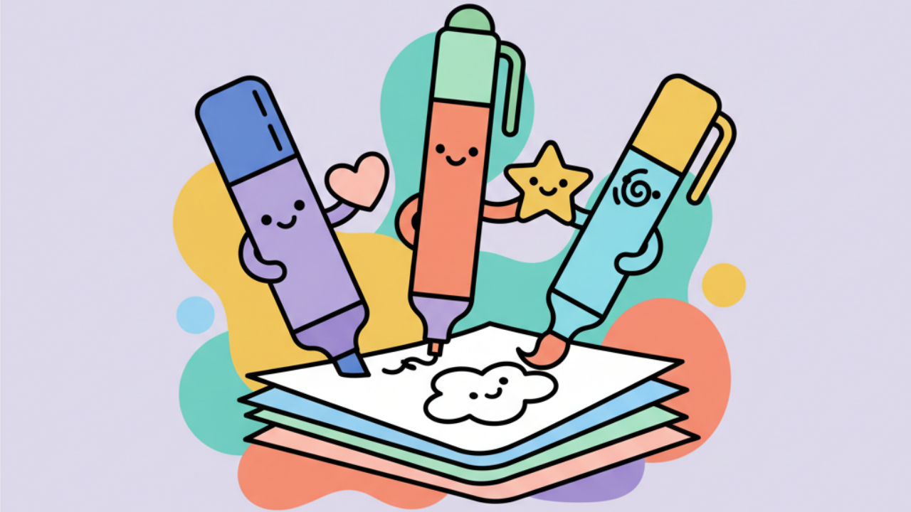 Como finalizar desenhos fofos com canetinhas e marcadores