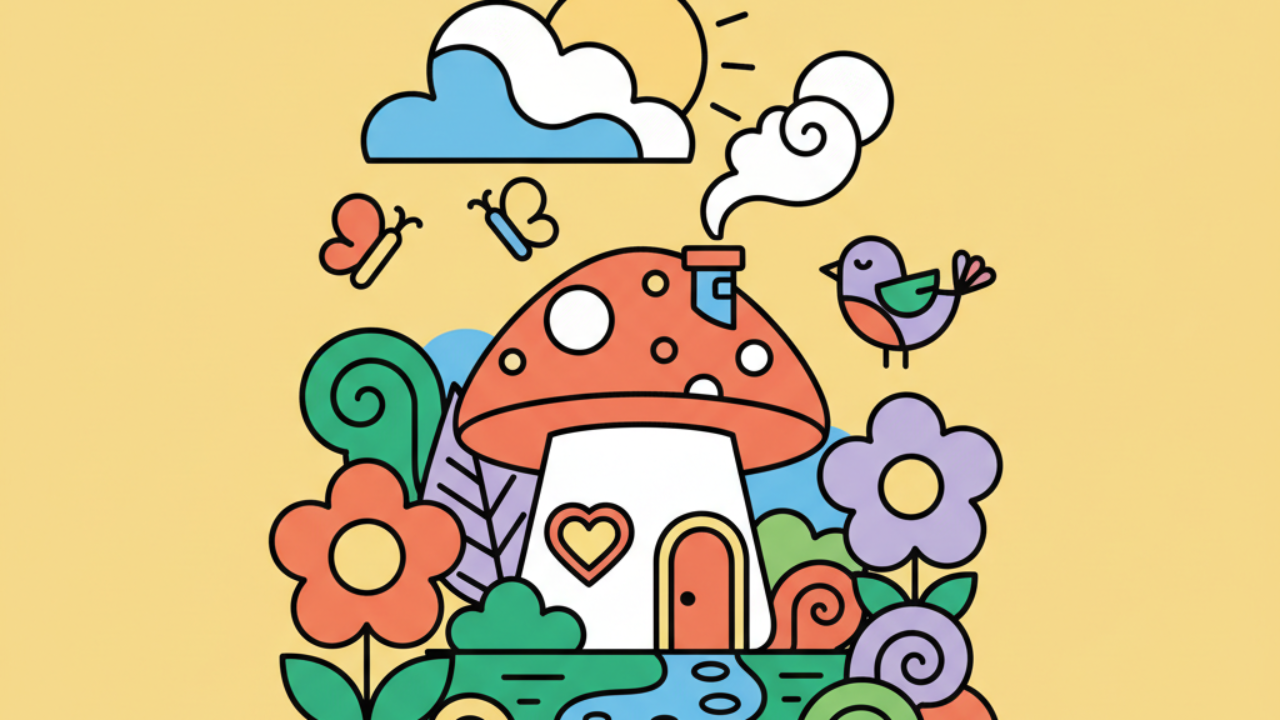 Desenhos de Jardim e Casinha para Colorir e Relaxar