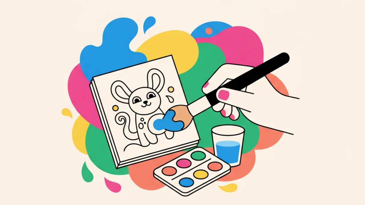 Passo a passo para pintar desenhos com aquarela escolar sem borrar