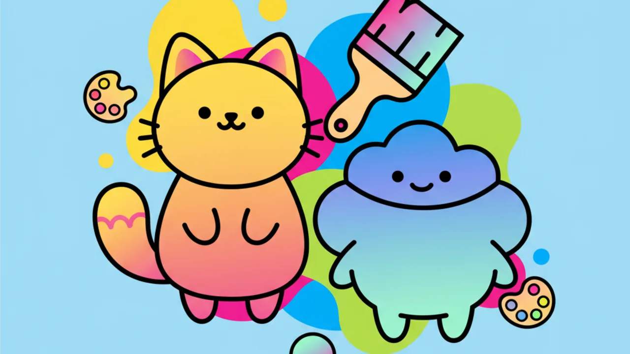 Dicas de Degradê para Colorir Line Art e Desenhos Fofos