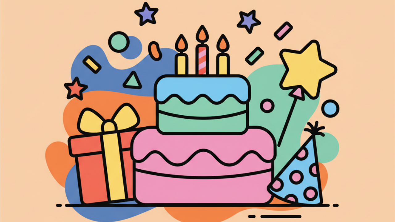 Atividade Infantil: Desenhos de Aniversário para Colorir