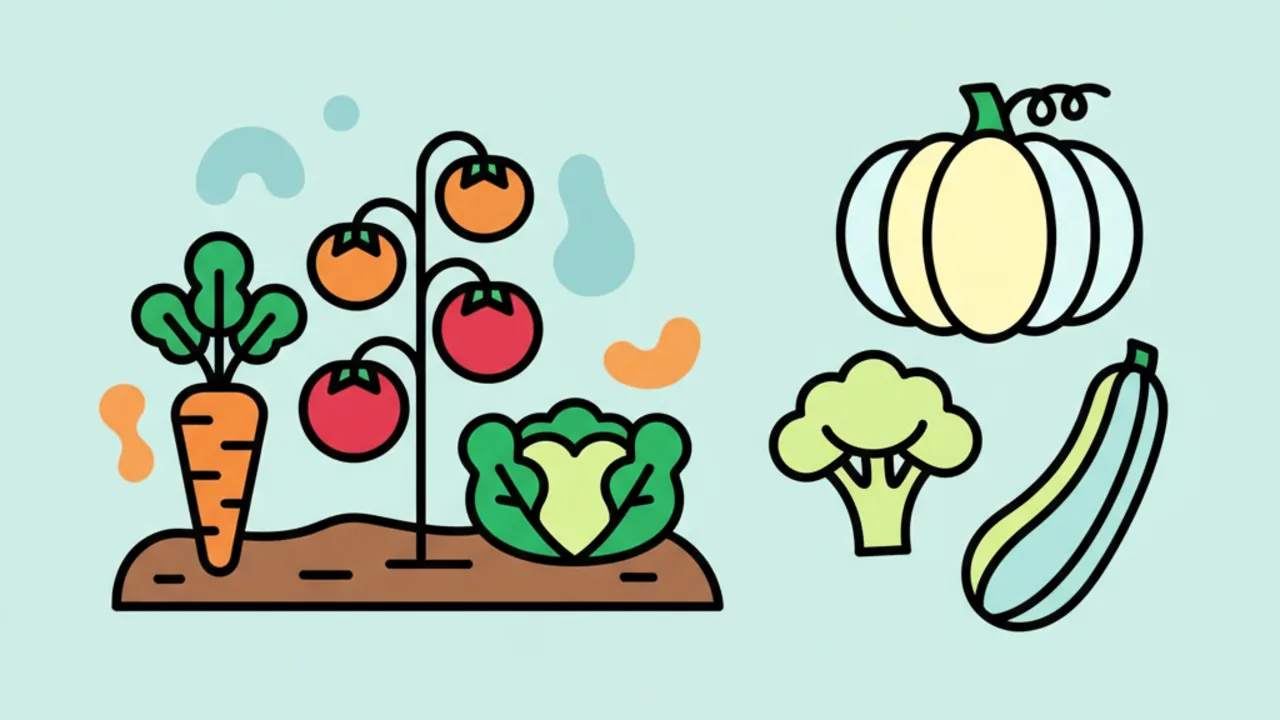 Desenhos de Horta Realista e Vegetais para Colorir