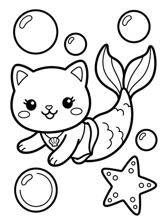 Desenho de Sereigata Nadando Feliz para colorir e imprimir grátis