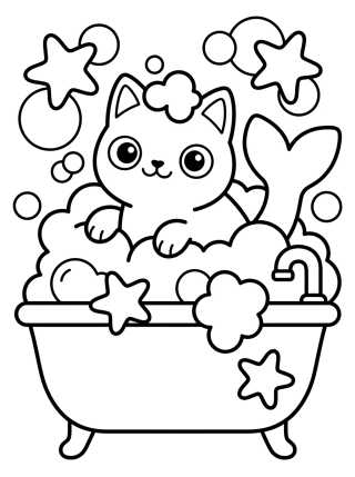 Sereigata no Spa de Bolhas para colorir Desenho de Sereigata no Spa de Bolhas para colorir e imprimir grátis