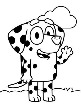 Desenho de Chloe a Dálmata para colorir e imprimir grátis