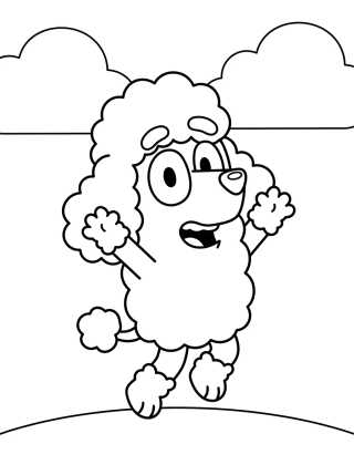 Desenho de Coco a Poodle para colorir e imprimir grátis