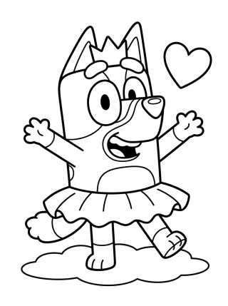Bingo Dançando de Tutu para colorir Desenho de Bingo Dançando de Tutu para colorir e imprimir grátis
