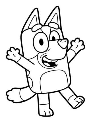 Desenho de Bingo Dançando Feliz para colorir e imprimir grátis