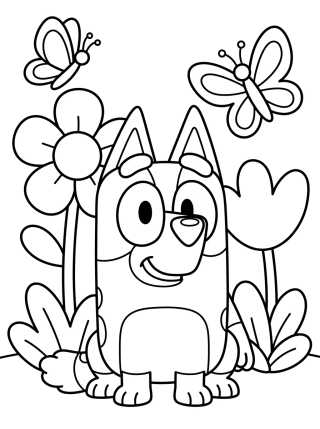 Bingo Sorrindo no Jardim para colorir Desenho de Bingo Sorrindo no Jardim para colorir e imprimir grátis