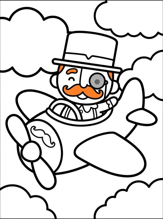 Bita no Avião de Brinquedo para colorir Desenho de Bita no Avião de Brinquedo para colorir e imprimir grátis