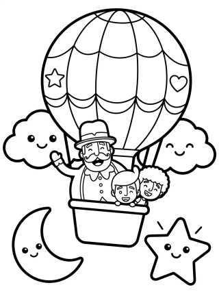 Desenho de Bita no Balão Mágico para colorir e imprimir grátis