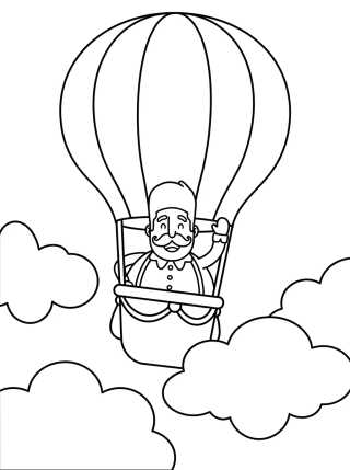 Desenho de Bita Voando de Balão para colorir e imprimir grátis