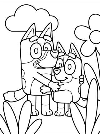 Coleção de desenhos para colorir: Bluey para Colorir