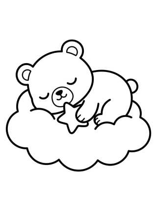 Bobbie Dormindo na Nuvem para colorir Desenho de Bobbie Dormindo na Nuvem para colorir e imprimir grátis