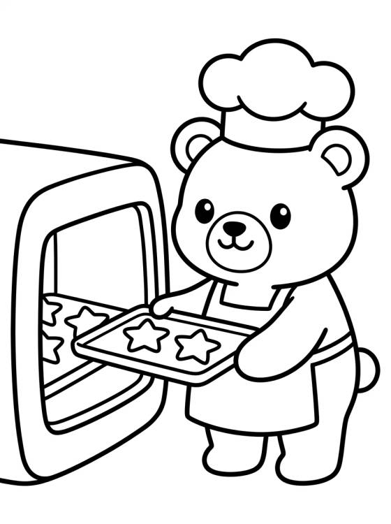 Bobbie Assando Biscoitos para colorir Desenho de Bobbie Assando Biscoitos para colorir e imprimir grátis