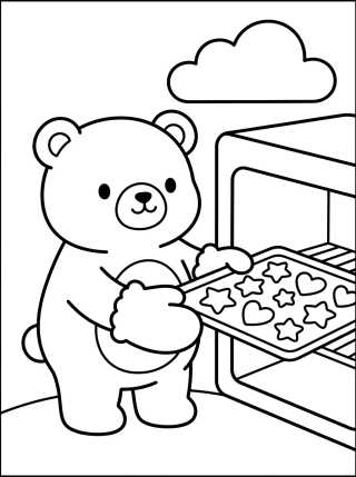 Bobbie Assando Biscoitos para colorir Desenho de Bobbie Assando Biscoitos para colorir e imprimir grátis