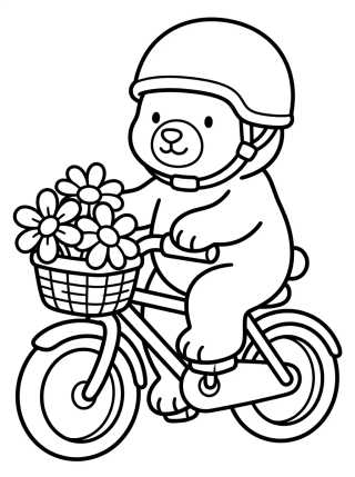 Desenho de Bobbie Andando de Bicicleta para colorir e imprimir grátis