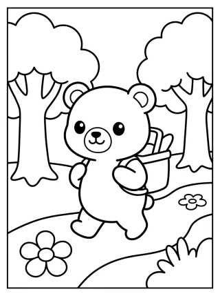 Desenho de Bobbie no Passeio de Picnic para colorir e imprimir grátis