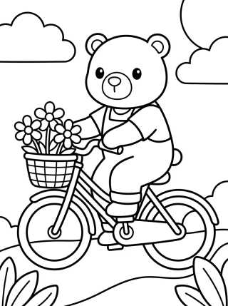 Bobbie Passeando de Bicicleta para colorir Desenho de Bobbie Passeando de Bicicleta para colorir e imprimir grátis