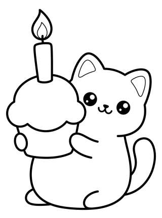 Coleção de desenhos para colorir: Bolo Gato da Casa Mágica da Gabby