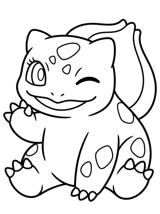 Bulbasauro Bebê Piscando para colorir Desenho de Bulbasauro Bebê Piscando para colorir e imprimir grátis