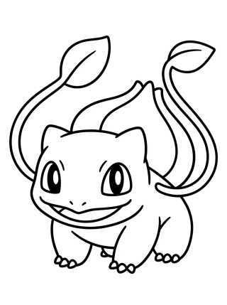 Bulbasauro com Chicote de Vinha para colorir Desenho de Bulbasauro com Chicote de Vinha para colorir e imprimir grátis