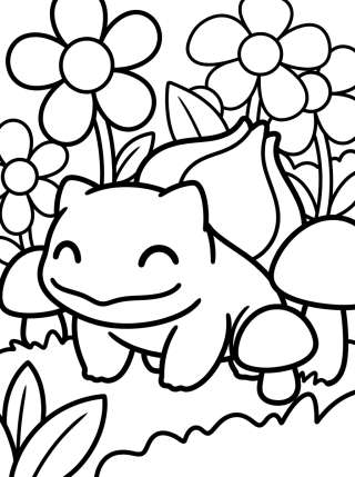 Coleção de desenhos para colorir: Bulbasauro para Colorir