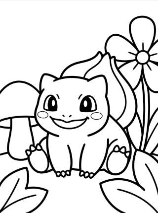 Coleção de desenhos para colorir: Bulbasauro para Colorir