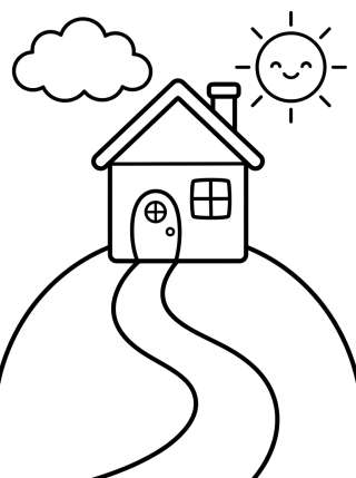 Coleção de desenhos para colorir: Casa da Peppa Pig para Colorir