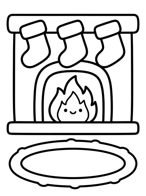 Lareira Quentinha da Casinha para colorir Desenho de Lareira Quentinha da Casinha para colorir e imprimir grátis