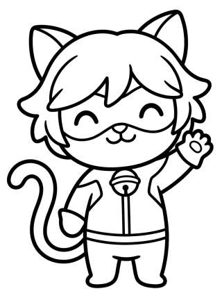 Coleção de desenhos para colorir: Desenhos do Cat Noir para Colorir