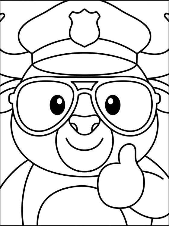 Chefe Bogo de Óculos de Sol para colorir Desenho de Chefe Bogo de Óculos de Sol para colorir e imprimir grátis