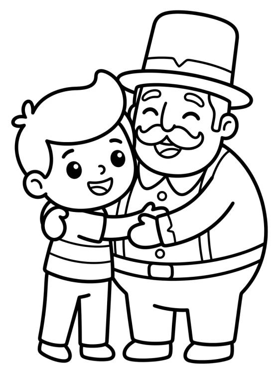Desenho de Dan Abraçando o Bita para colorir e imprimir grátis