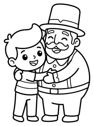 Dan Abraçando o Bita para colorir Desenho de Dan Abraçando o Bita para colorir e imprimir grátis