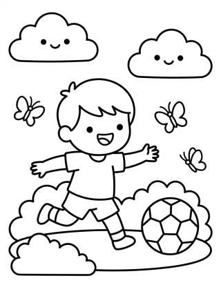 Dan Brincando com Bola para colorir Desenho de Dan Brincando com Bola para colorir e imprimir grátis