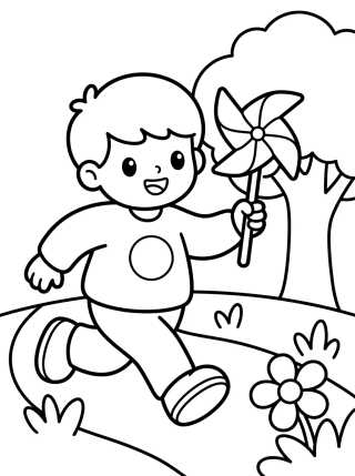 Desenho de Dan Correndo no Parque para colorir e imprimir grátis