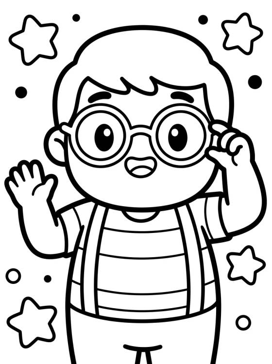 Retrato Fofo do Dan para colorir Desenho de Retrato Fofo do Dan para colorir e imprimir grátis