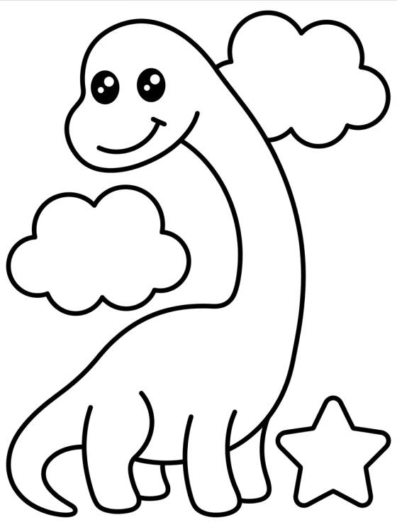 Braquióssauro Amigo para colorir Desenho de Braquióssauro Amigo para colorir e imprimir grátis