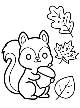 Outono e as Folhas Caindo para colorir Desenho de Outono e as Folhas Caindo para colorir e imprimir grátis