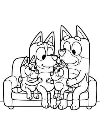 Mãe Chilli e Família Reunida para colorir Desenho de Mãe Chilli e Família Reunida para colorir e imprimir grátis