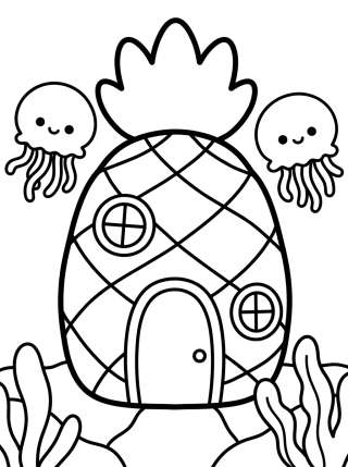 Coleção de desenhos para colorir: Fenda do Bikini para Colorir