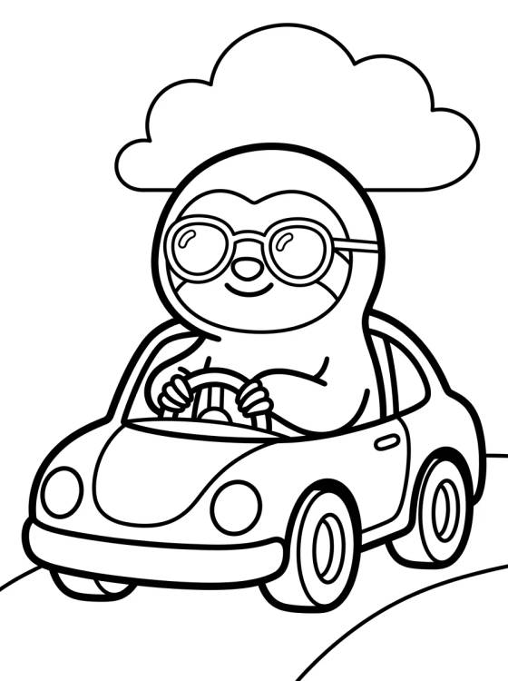 Desenho de Flash Dirigindo Carro Esportivo para colorir e imprimir grátis