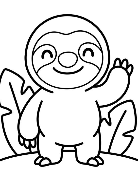 Desenho de Flash Preguiça Acenando Lento para colorir e imprimir grátis