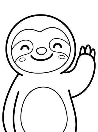 Desenho de Flash Preguiça Sorrindo para colorir e imprimir grátis