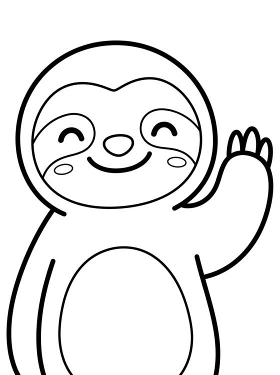Flash Preguiça Sorrindo para colorir Desenho de Flash Preguiça Sorrindo para colorir e imprimir grátis