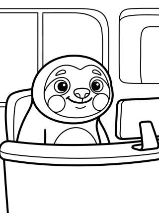 Coleção de desenhos para colorir: Flash Preguiça de Zootopia para Colorir