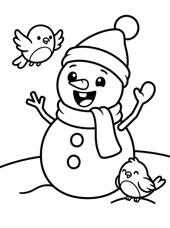Olaf Boneco de Neve Feliz para colorir Desenho de Olaf Boneco de Neve Feliz para colorir e imprimir grátis