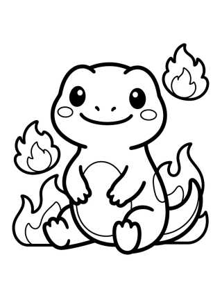 Desenho de Salamandra Bruni Fofa para colorir e imprimir grátis